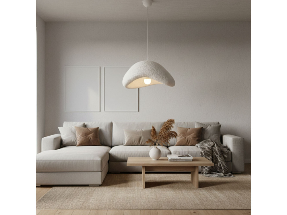 Metalen hanglamp "Luna" - 42 x 37 x 120 cm - Wit