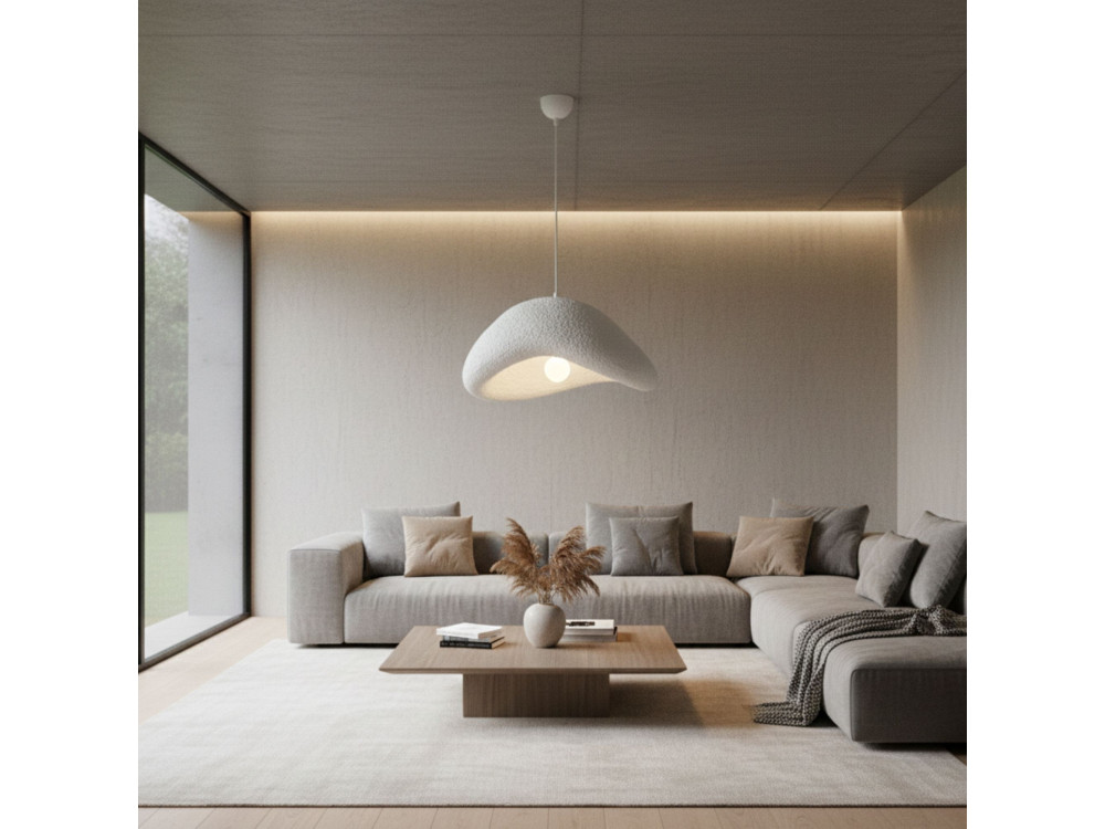 Metalen hanglamp "Luna" - 52 x 40 x 120 cm - Wit
