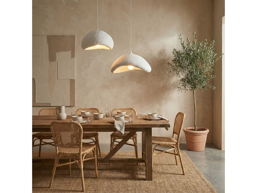 Metalen kroonluchter "Luna" - 70 x 30 x 115 cm - Wit