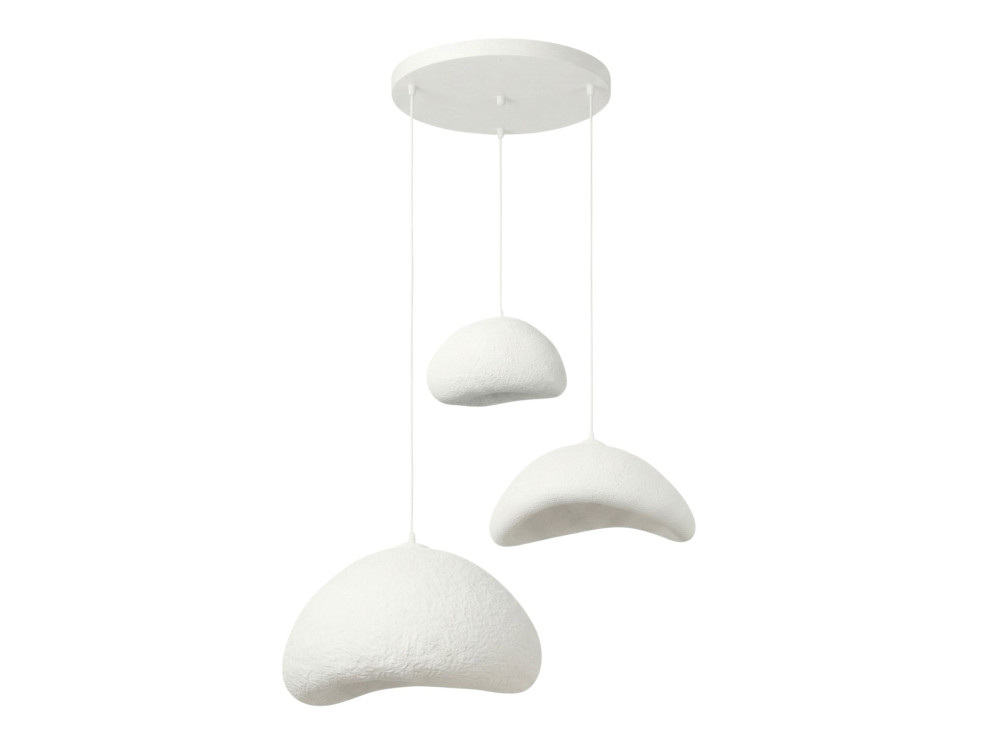 Metalen kroonluchter "Luna" - 82 x 50 cm - Wit