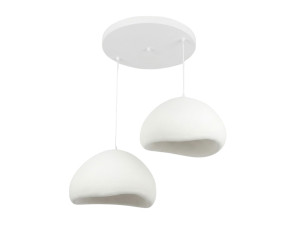 Metalen kroonluchter "Lora" - 82 x 82 cm - Wit