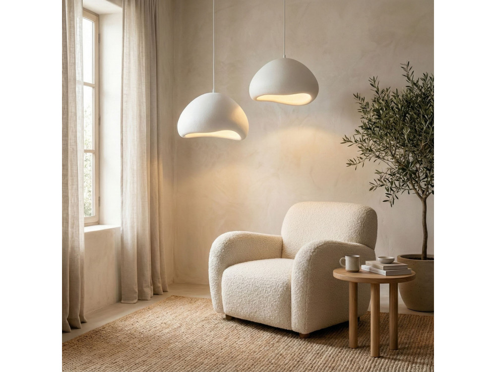 Metalen kroonluchter "Lora" - 82 x 82 cm - Wit