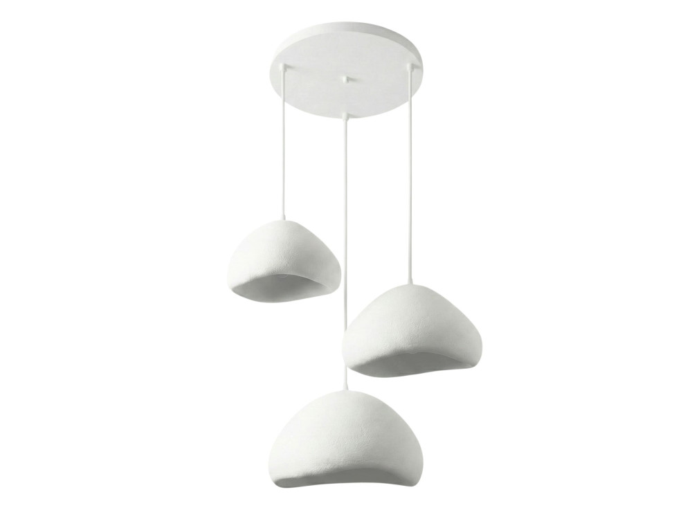 Metalen kroonluchter "Lora" - 82 x 82 cm - Wit