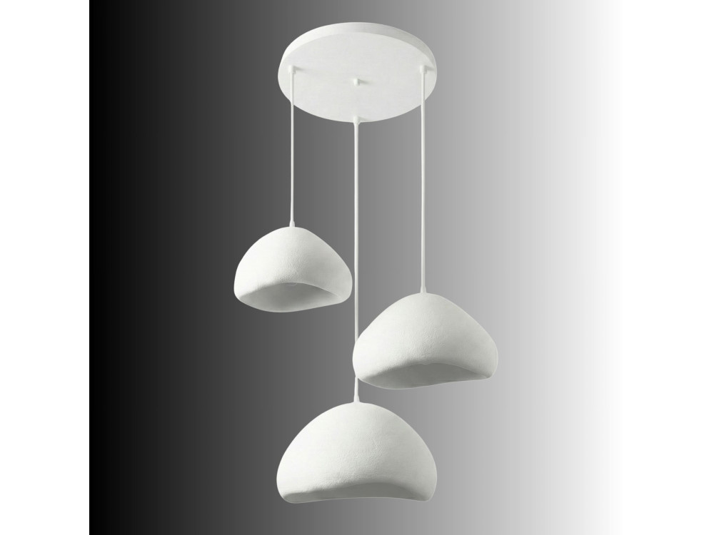 Metalen kroonluchter "Lora" - 82 x 82 cm - Wit