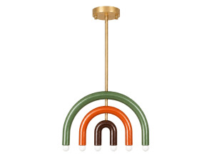 Metalen kroonluchter "Vento" - 50 x 10 cm - Groen