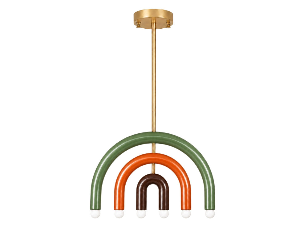 Metalen kroonluchter "Vento" - 50 x 10 cm - Groen
