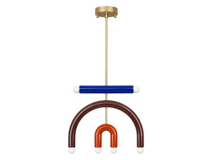 Metalen kroonluchter "Vento" - 50 x 10 cm - Bruin
