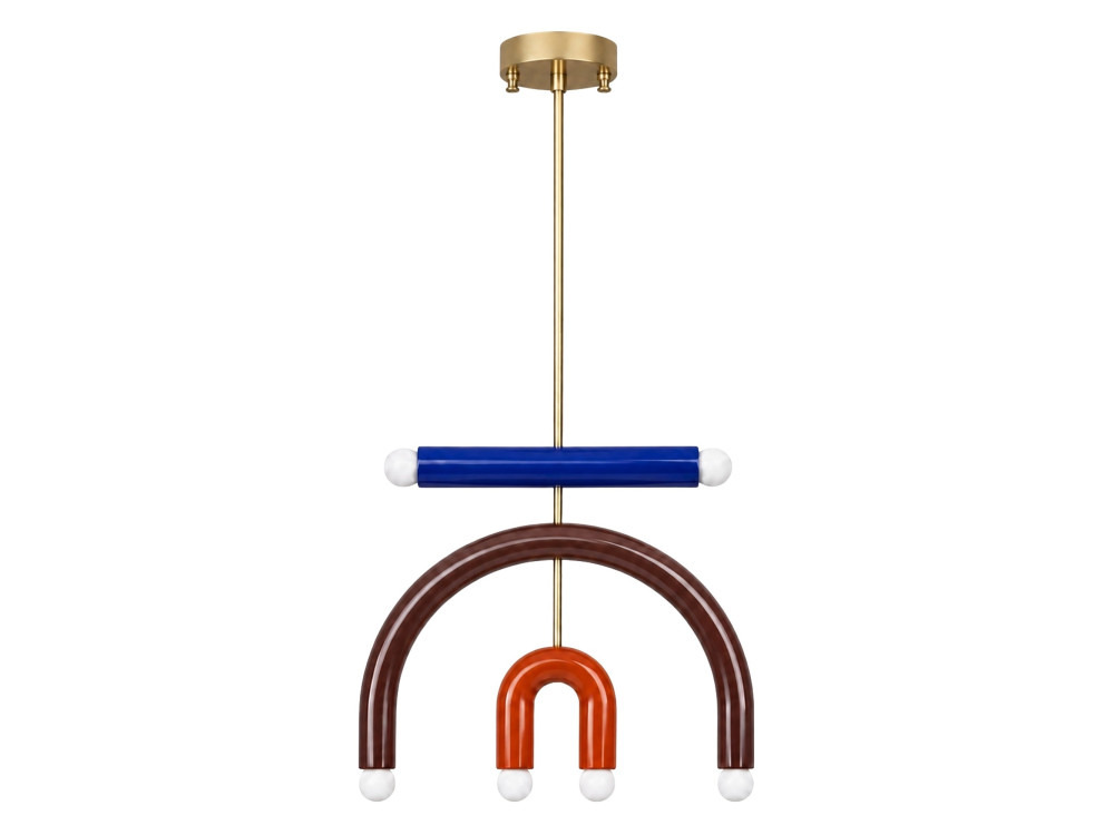 Metalen kroonluchter "Vento" - 50 x 10 cm - Bruin