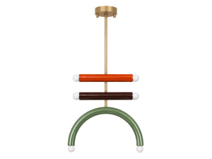 Metalen kroonluchter "Vento" - 50 x 10 cm - Groen