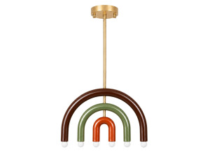 Metalen kroonluchter "Vento" - 50 x 10 cm - Bruin