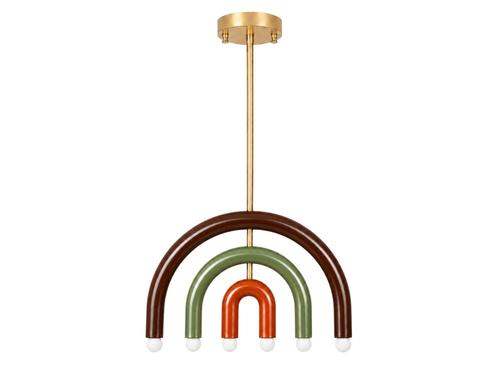 Metalen kroonluchter "Vento" - 50 x 10 cm - Bruin