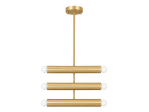 Metalen kroonluchter "Vento" - 35 x 10 cm - Geel