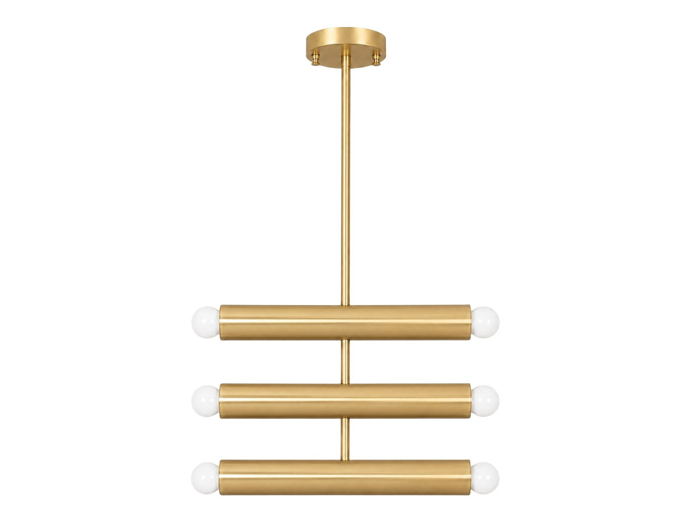 Metalen kroonluchter "Vento" - 35 x 10 cm - Geel