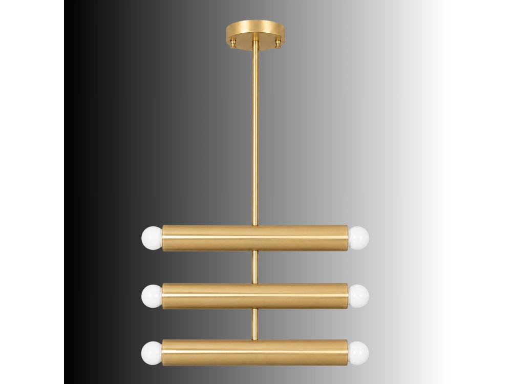 Metalen kroonluchter "Vento" - 35 x 10 cm - Geel
