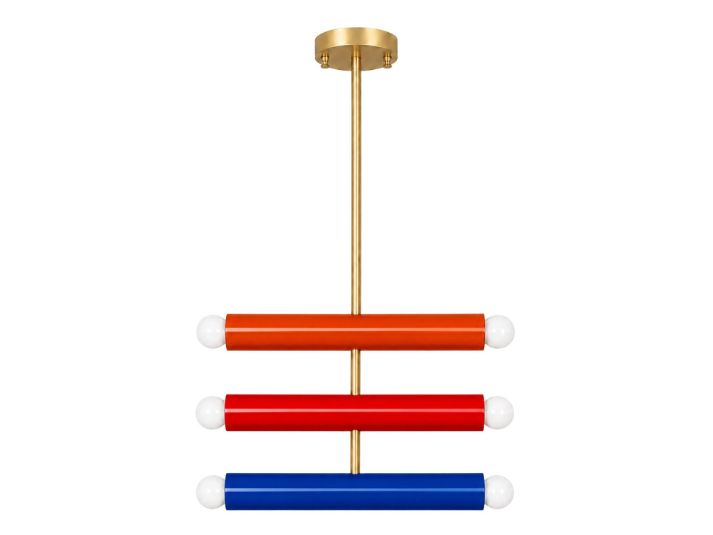 Metalen kroonluchter "Vento" - 35 x 10 cm - Oranje