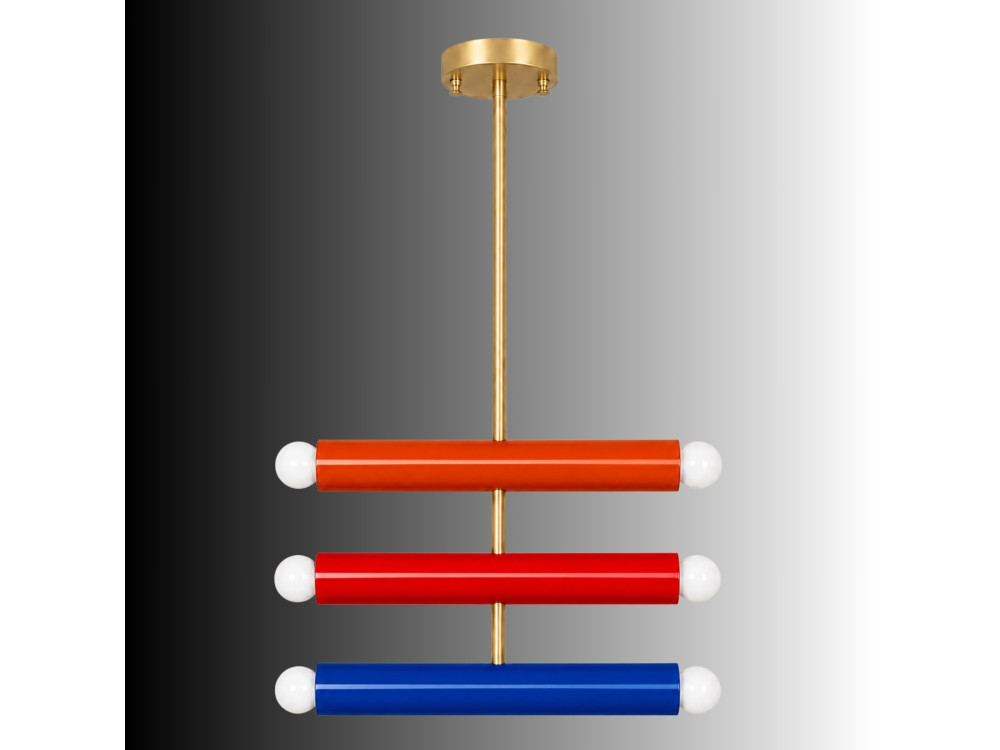 Metalen kroonluchter "Vento" - 35 x 10 cm - Oranje