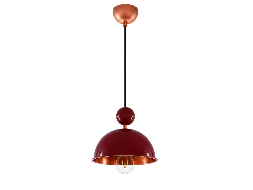 Metalen hanglamp "Bubble" - 21 x 21 cm - Bordeaux