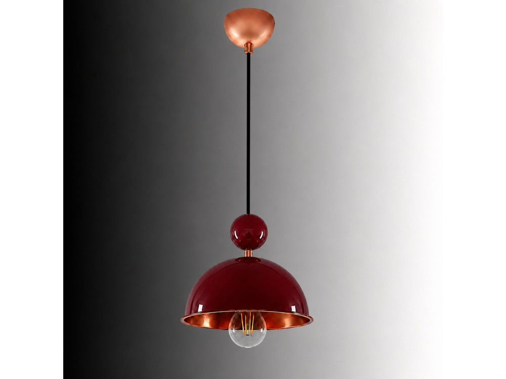 Metalen hanglamp "Bubble" - 21 x 21 cm - Bordeaux