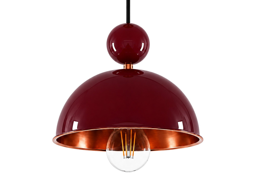 Metalen hanglamp "Bubble" - 21 x 21 cm - Bordeaux