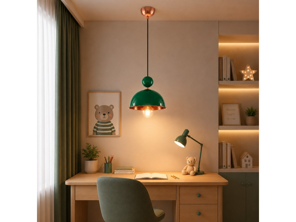 Metalen hanglamp "Bubble" - 21 x 21 cm - Lichtgroen