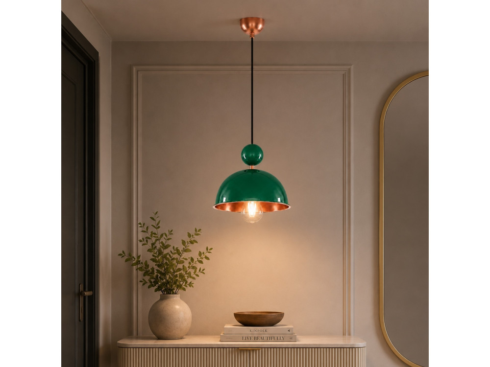 Metalen hanglamp "Bubble" - 21 x 21 cm - Lichtgroen