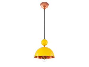 Metalen hanglamp "Bubble" - 21 x 21 cm - Geel