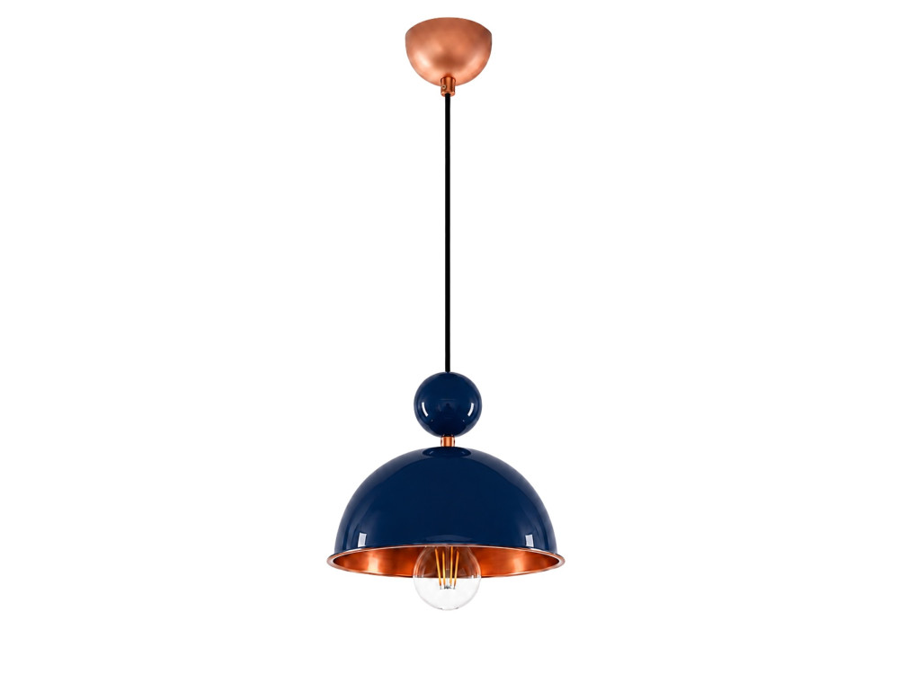 Metalen hanglamp "Bubble" - 21 x 21 cm - Marineblauw