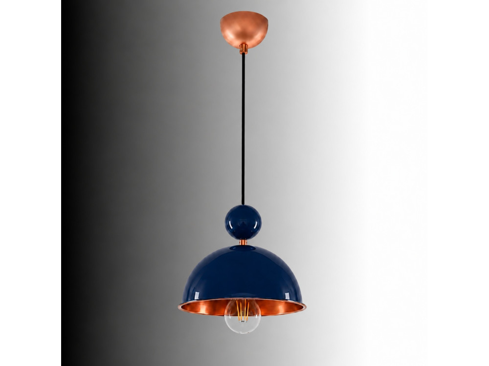 Metalen hanglamp "Bubble" - 21 x 21 cm - Marineblauw