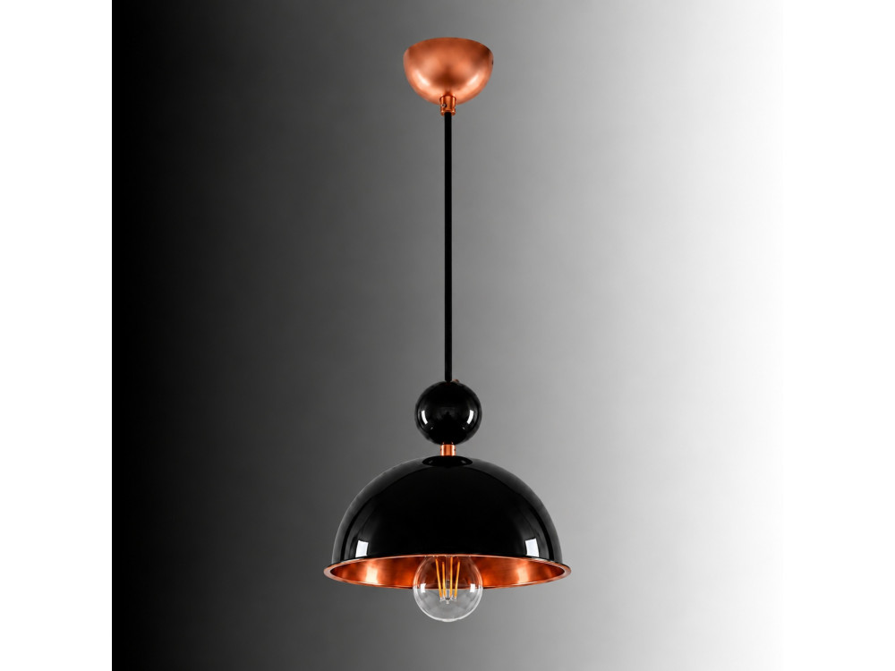 Metalen hanglamp "Bubble" - 21 x 21 cm - Zwart