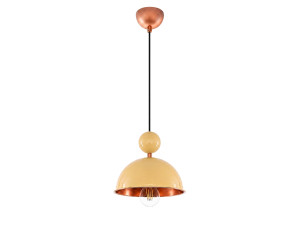 Metalen hanglamp "Bubble" - 21 x 21 cm - Geel