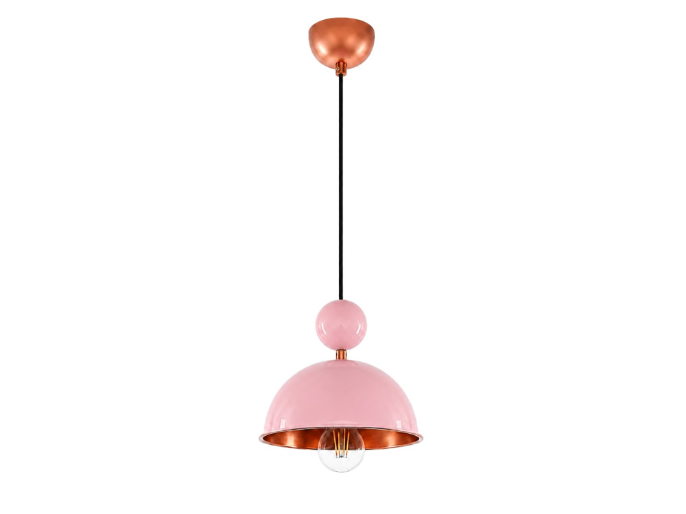 Metalen hanglamp "Bubble" - 21 x 21 cm - Roze