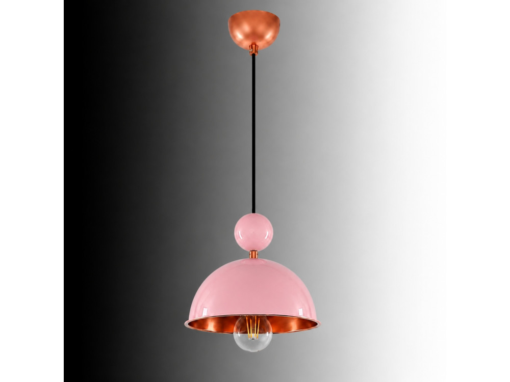 Metalen hanglamp "Bubble" - 21 x 21 cm - Roze