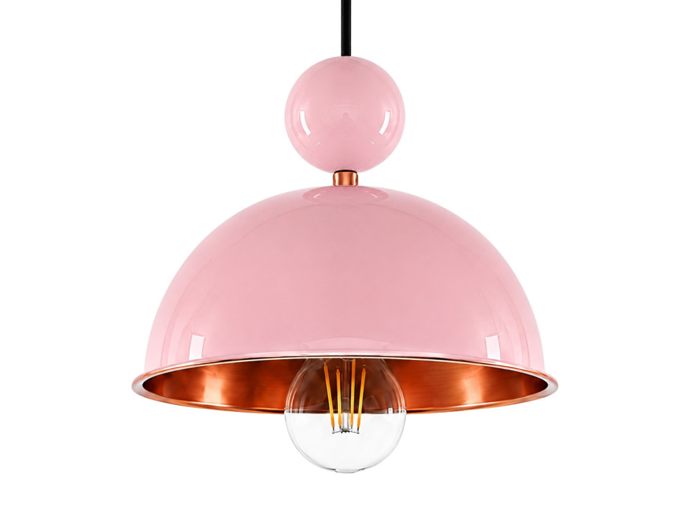 Metalen hanglamp "Bubble" - 21 x 21 cm - Roze
