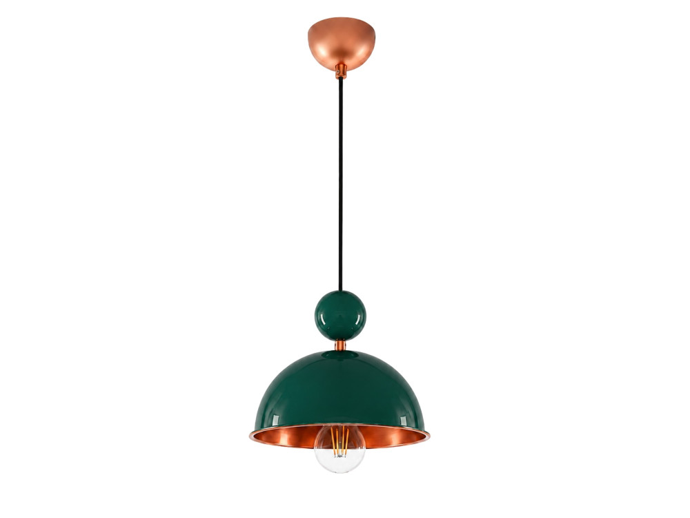 Metalen hanglamp "Bubble" - 21 x 21 cm - Donkergroen
