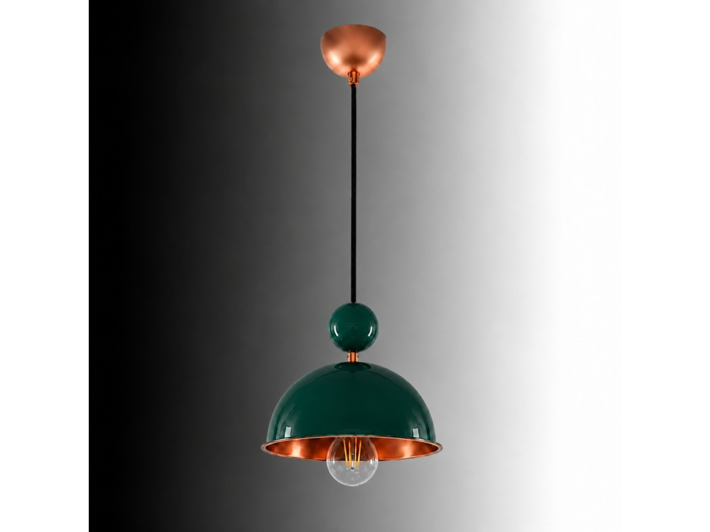 Metalen hanglamp "Bubble" - 21 x 21 cm - Donkergroen