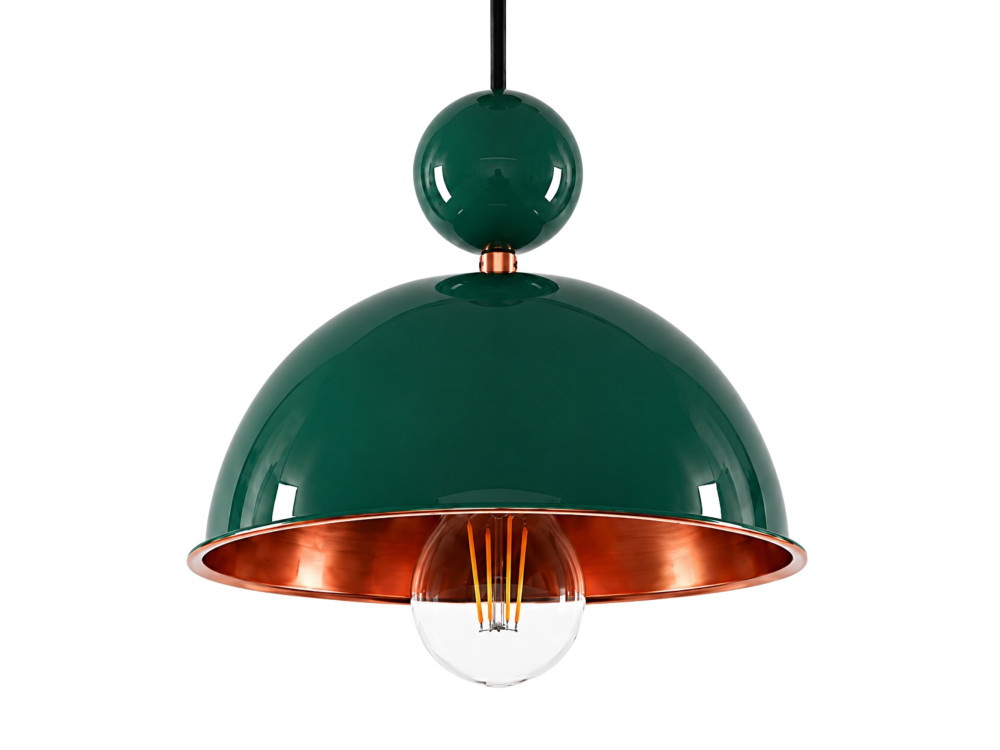 Metalen hanglamp "Bubble" - 21 x 21 cm - Donkergroen