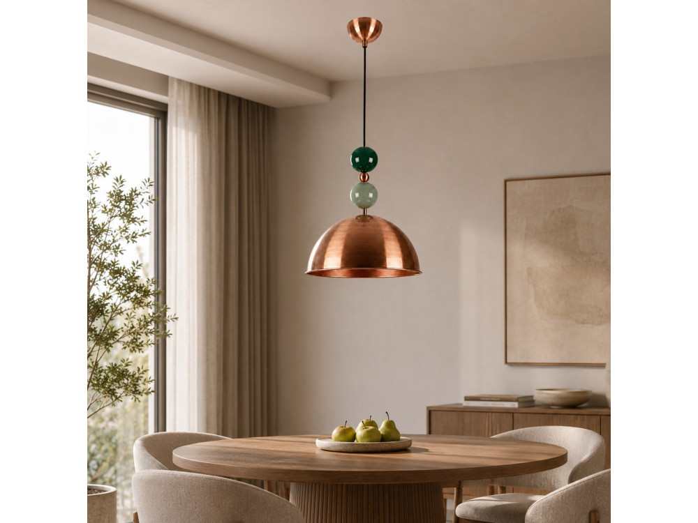 Metalen hanglamp "Bubble" - 31 x 31 cm - Koper