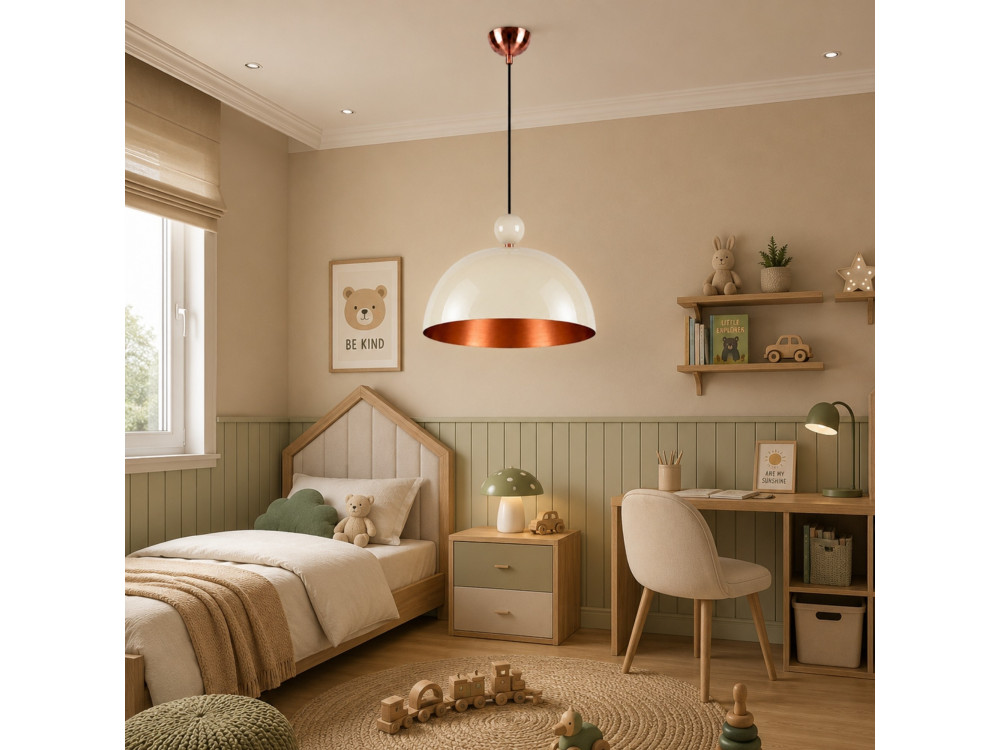 Metalen hanglamp "Bubble" - 40 x 40 cm - Beige
