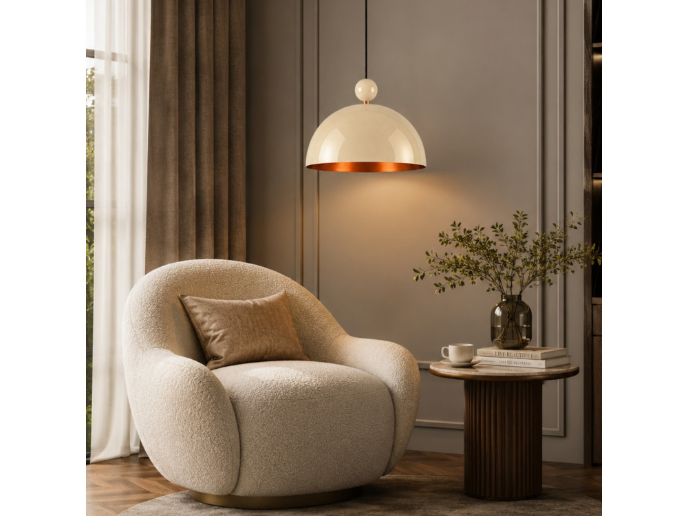 Metalen hanglamp "Bubble" - 40 x 40 cm - Beige