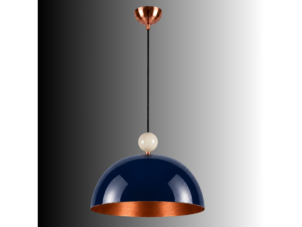 Metalen hanglamp "Bubble" - 40 x 40 cm - Marineblauw
