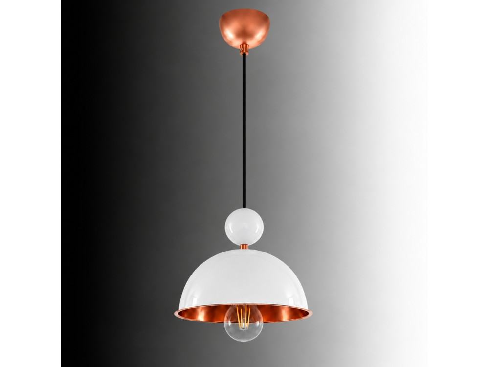 Metalen hanglamp "Bubble" - 21 x 21 cm - Beige