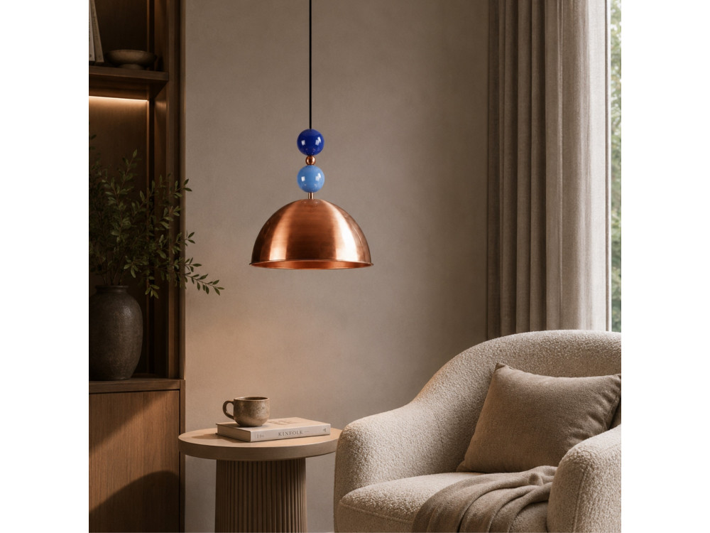 Metalen hanglamp "Bubble" - 31 x 31 cm - Koper