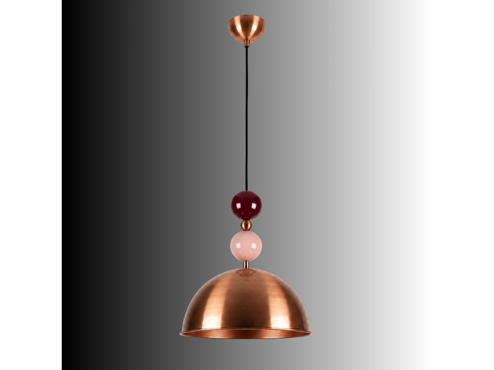 Metalen hanglamp "Bubble" - 31 x 31 cm - Koper
