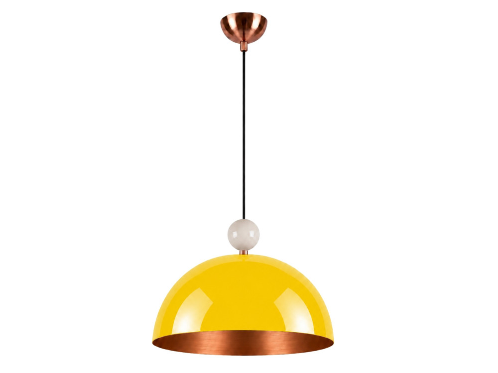 Metalen hanglamp "Bubble" - 40 x 40 cm - Geel
