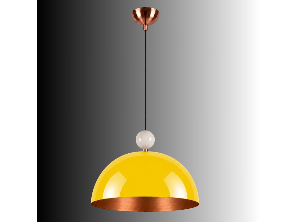 Metalen hanglamp "Bubble" - 40 x 40 cm - Geel