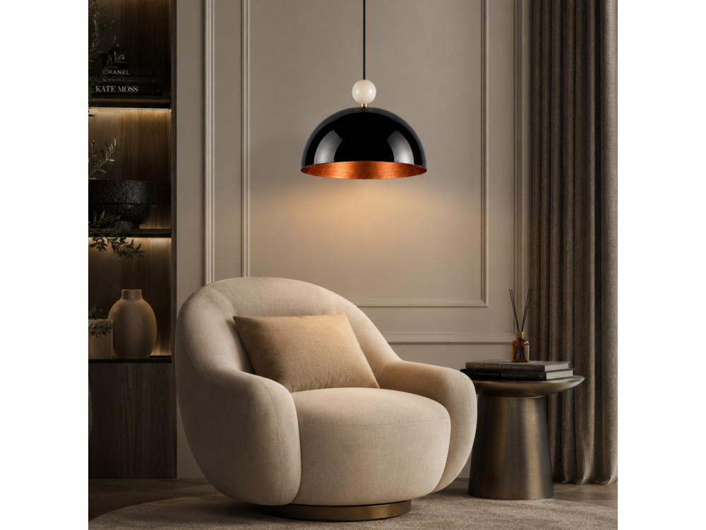 Metalen hanglamp "Bubble" - 40 x 40 cm - Zwart