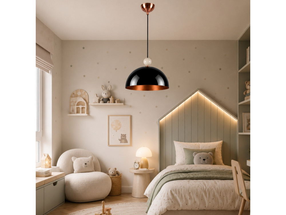 Metalen hanglamp "Bubble" - 40 x 40 cm - Zwart