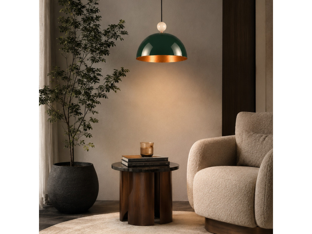 Metalen hanglamp "Bubble" - 40 x 40 cm - Donkergroen