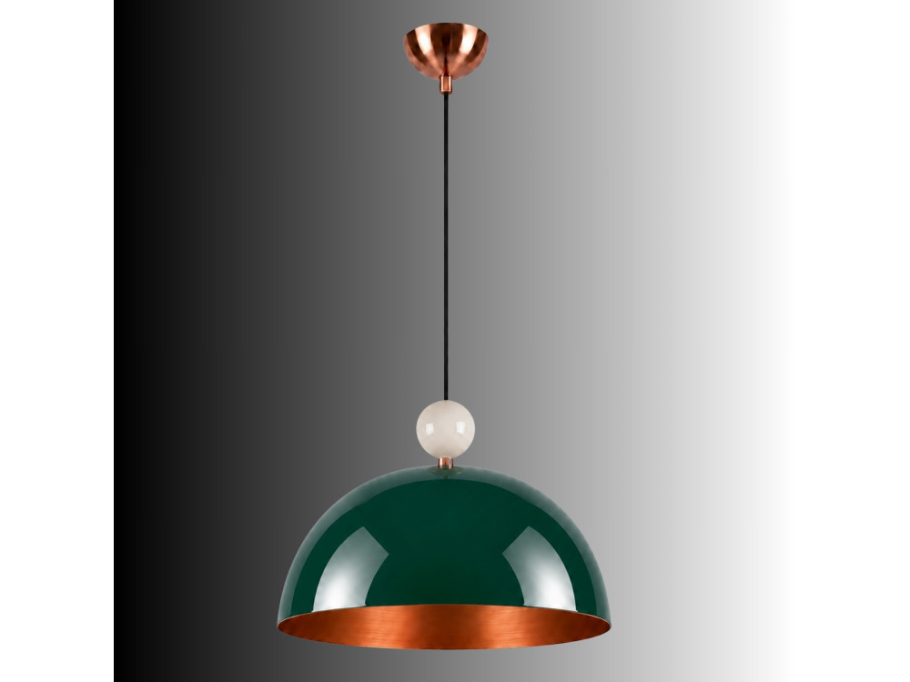 Metalen hanglamp "Bubble" - 40 x 40 cm - Donkergroen