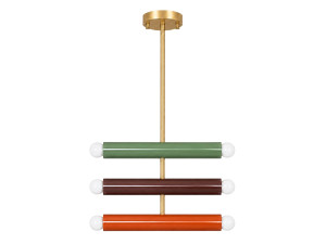 Metalen kroonluchter "Vento" - 35 x 10 cm - Groen